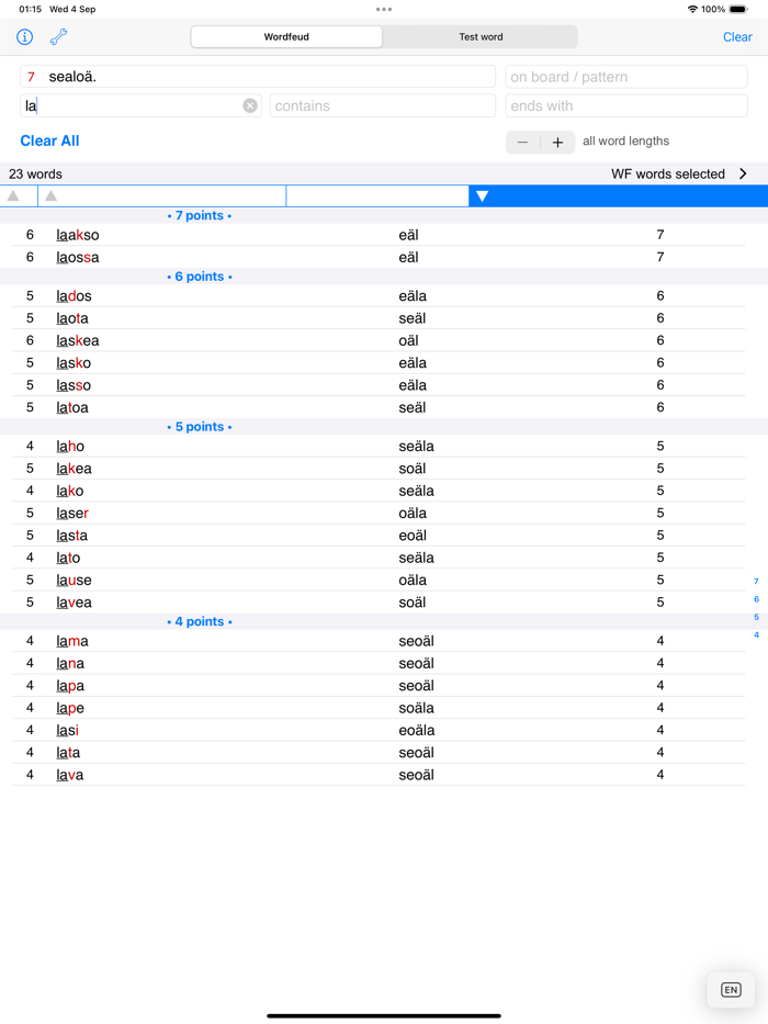 WordsFinder Wordfeud Finnish