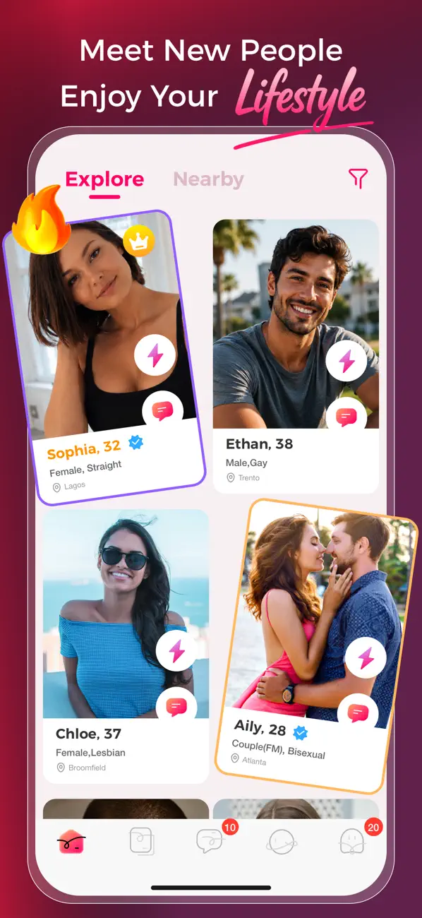 Screenshot #2 pour Couples, Singles Dating: Trios