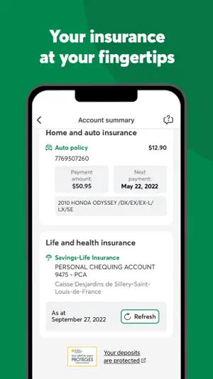 Desjardins mobile services screenshot 4