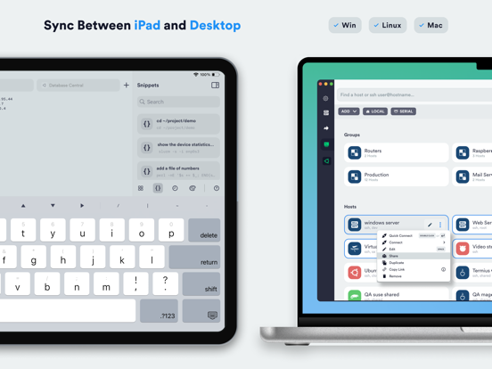 Termius - Modern SSH Client iPad app afbeelding 7