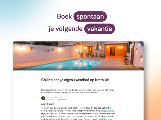 VakantiePiraten: Budget Reizen iPad app afbeelding 3