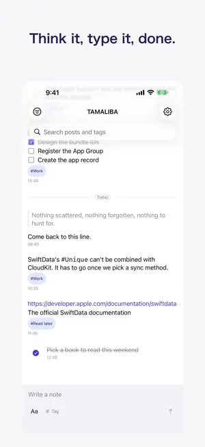 TAMALIBA - Notes & Tasks screenshot 1