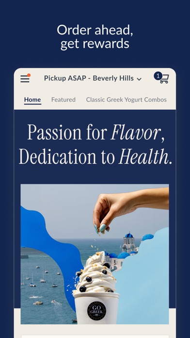 Go Greek Yogurt iPhone screenshot 1 - Food & Drink app