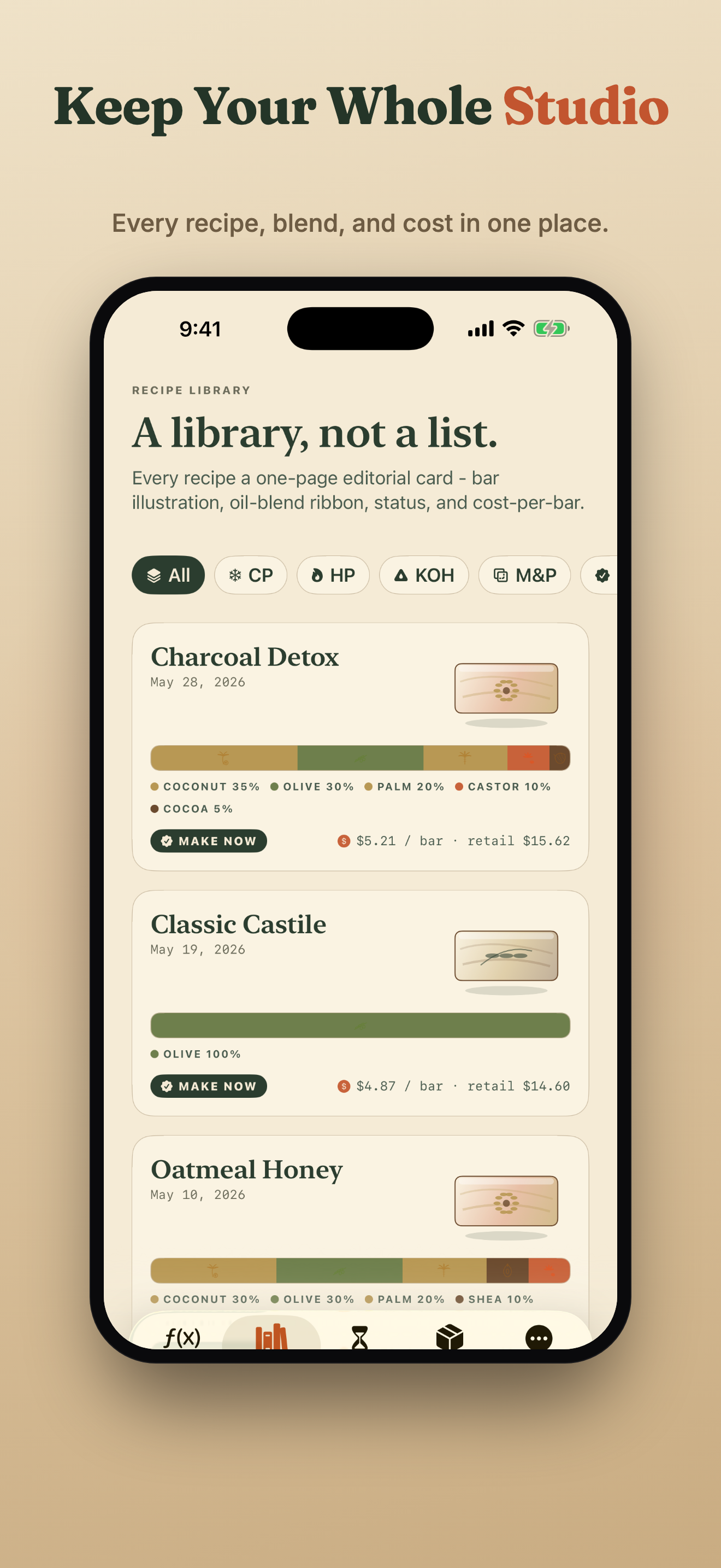 Soap Calculator: Lye & Recipe