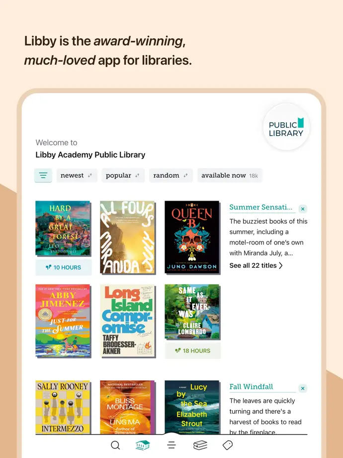 Libby iPad screenshot 2