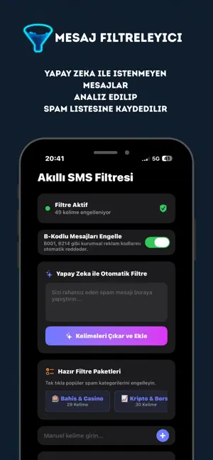Mesaj Filtreleyici screenshot 2