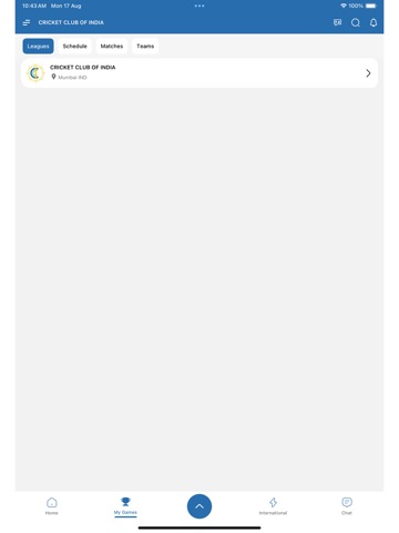 CCI CRICKET APP iPad screenshot