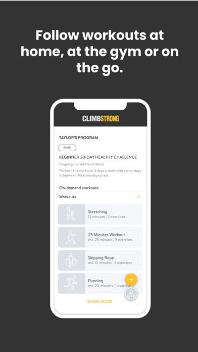 Climb Strong Coaching Hub Screenshot