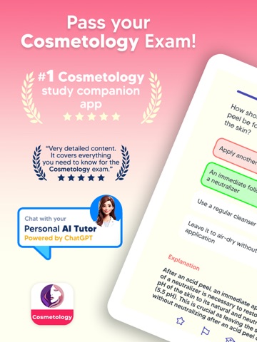 Cosmetology Exam Prep Practice iPad screenshot