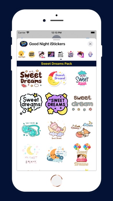 Good Night iStickers Screenshot