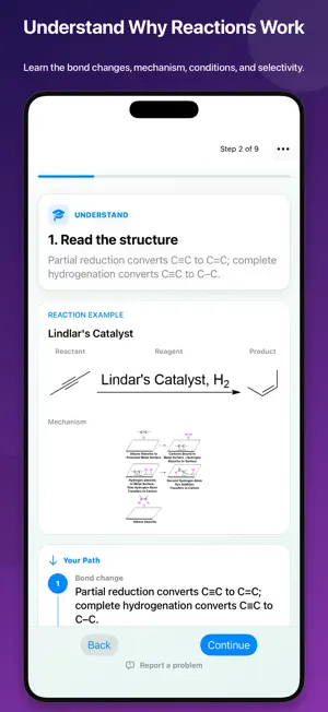 Organic Reactions Tutor screenshot 3
