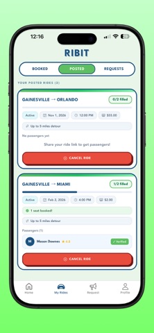 Ribit - Share rides Screenshot 4 of 6