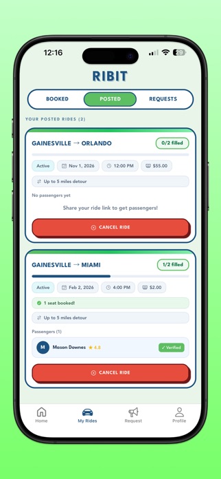 Ribit - Share rides Screenshot 4 of 6