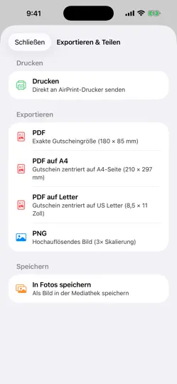 Screenshot von VoucherCraft auf dem iPhone 6