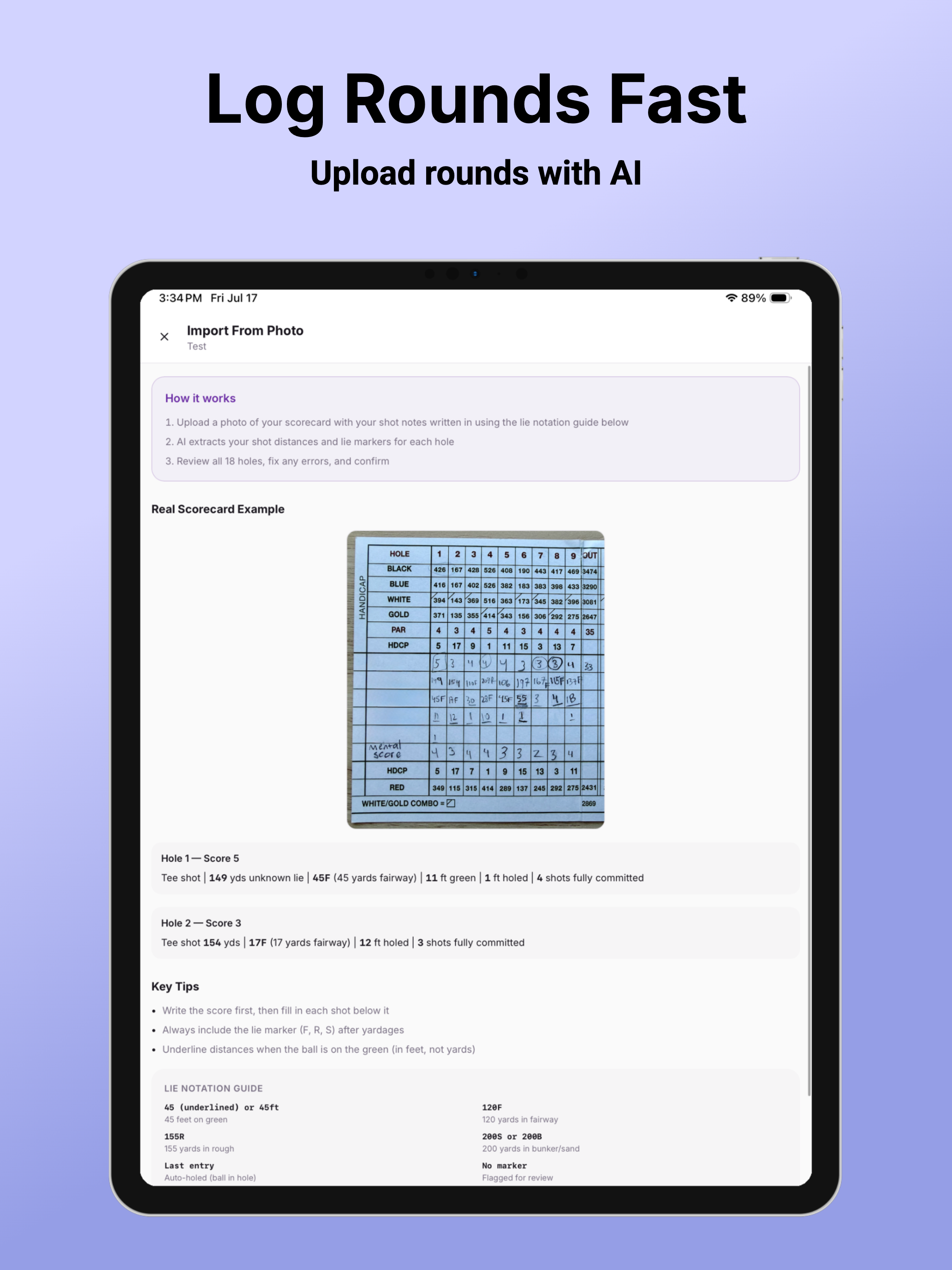 BirdieNote: Fast Golf Stats screenshot 12