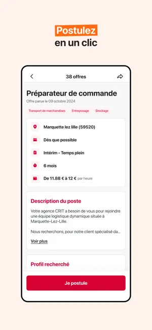 Crit Intérim & Emploi iPhone screenshot 6