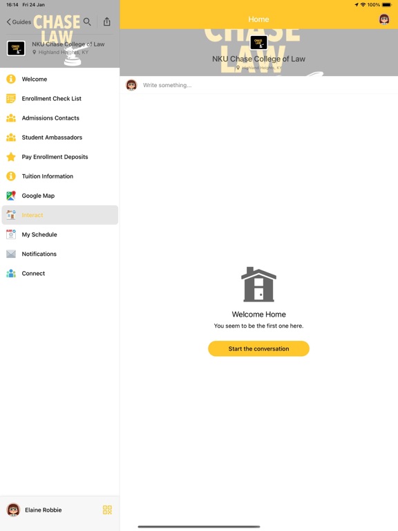 Chase College of Law app screenshot 2