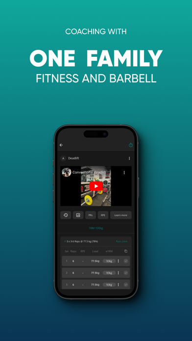 One Family Fitness and Barbell Screenshot