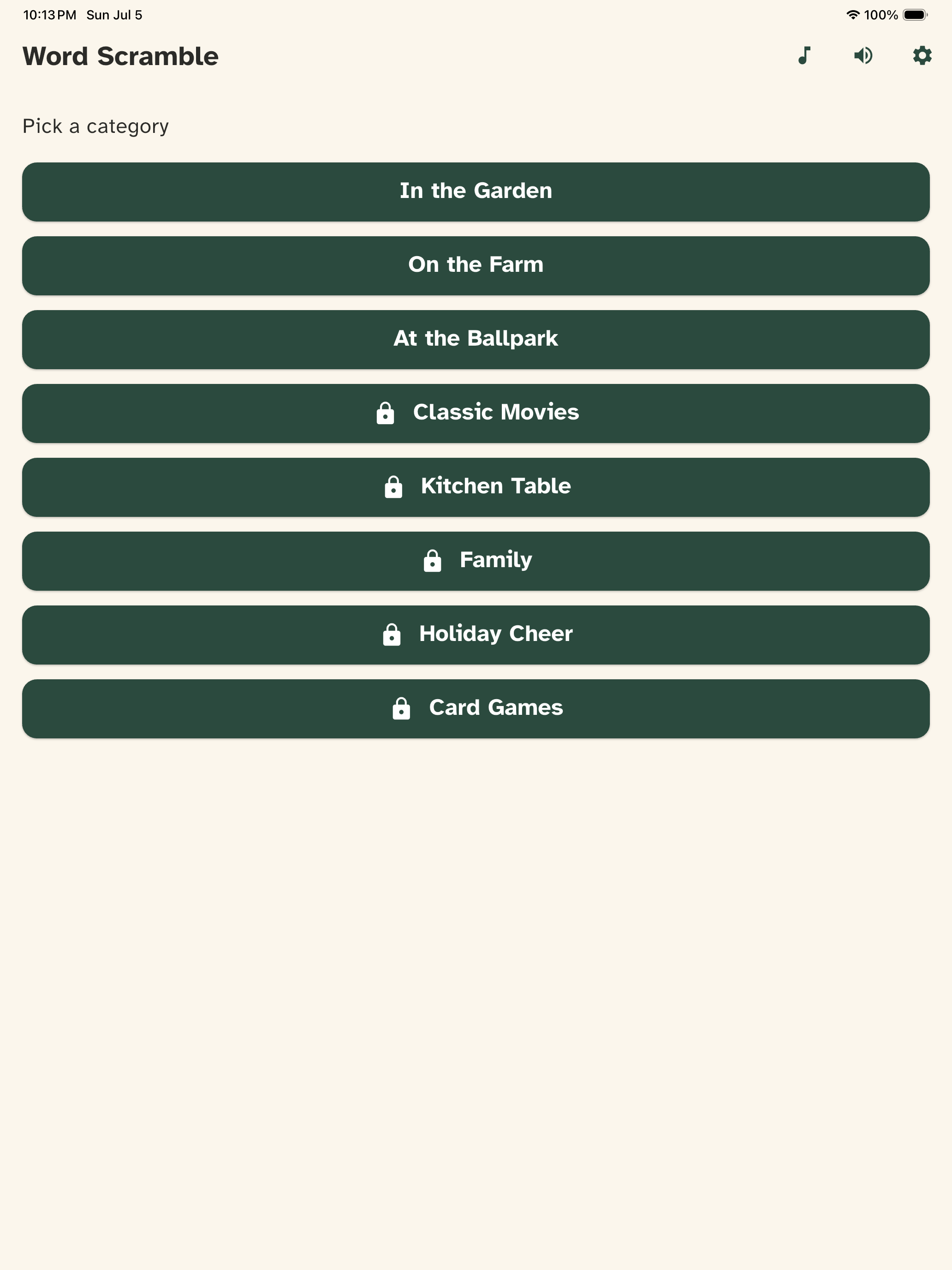 Word Scramble: Cloverbrook