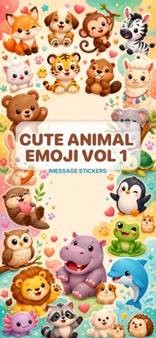 Cute Animal Emoji Vol. 1 iPhone screenshot