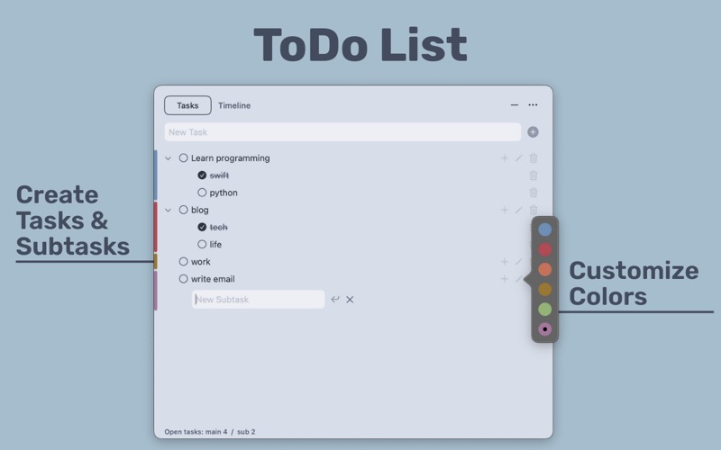 TaskLine - Todo & Timeline screenshot