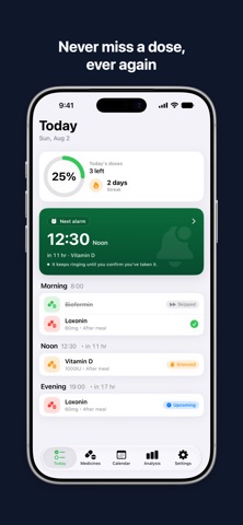 DoseAlarm: Medication Reminder iPhone screenshot