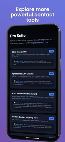 Kortex Contacts screenshot