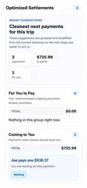 TripSplit: Shared Expenses screenshot 1