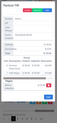 TuControl - POS screenshot