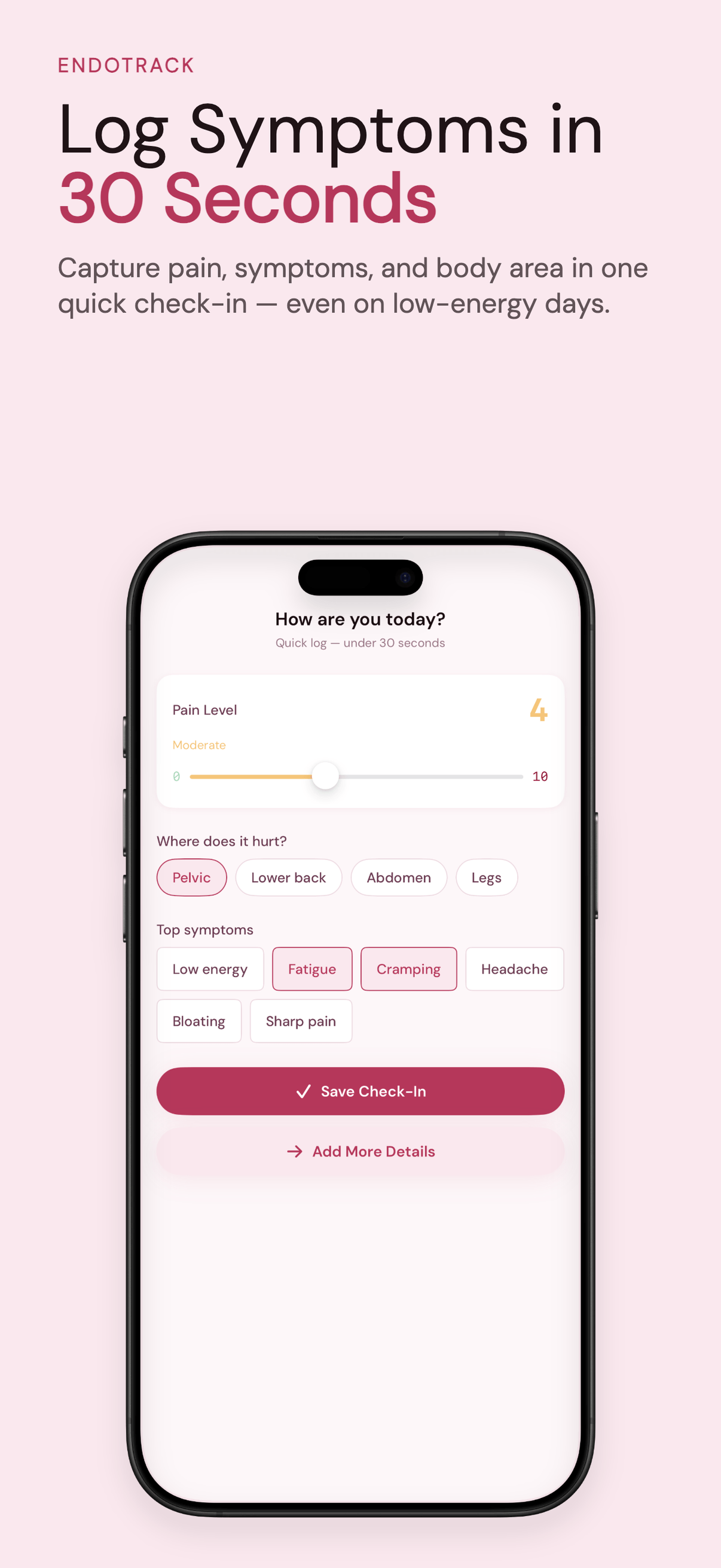 EndoTrack: Endometriosis Diary screenshot 2