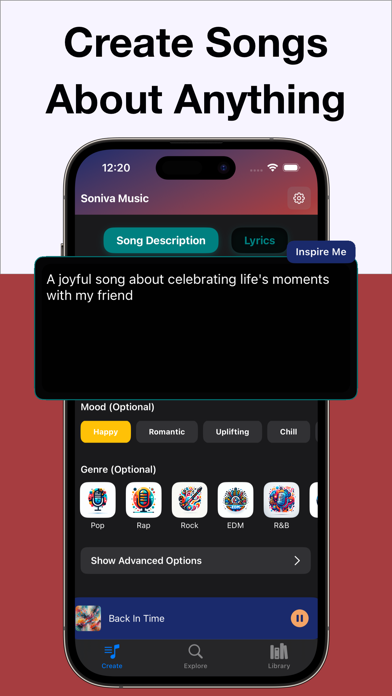 AI Music & Song Maker Soniva Screenshot