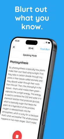 Blurt: Blurting Study Method iPhone screenshot