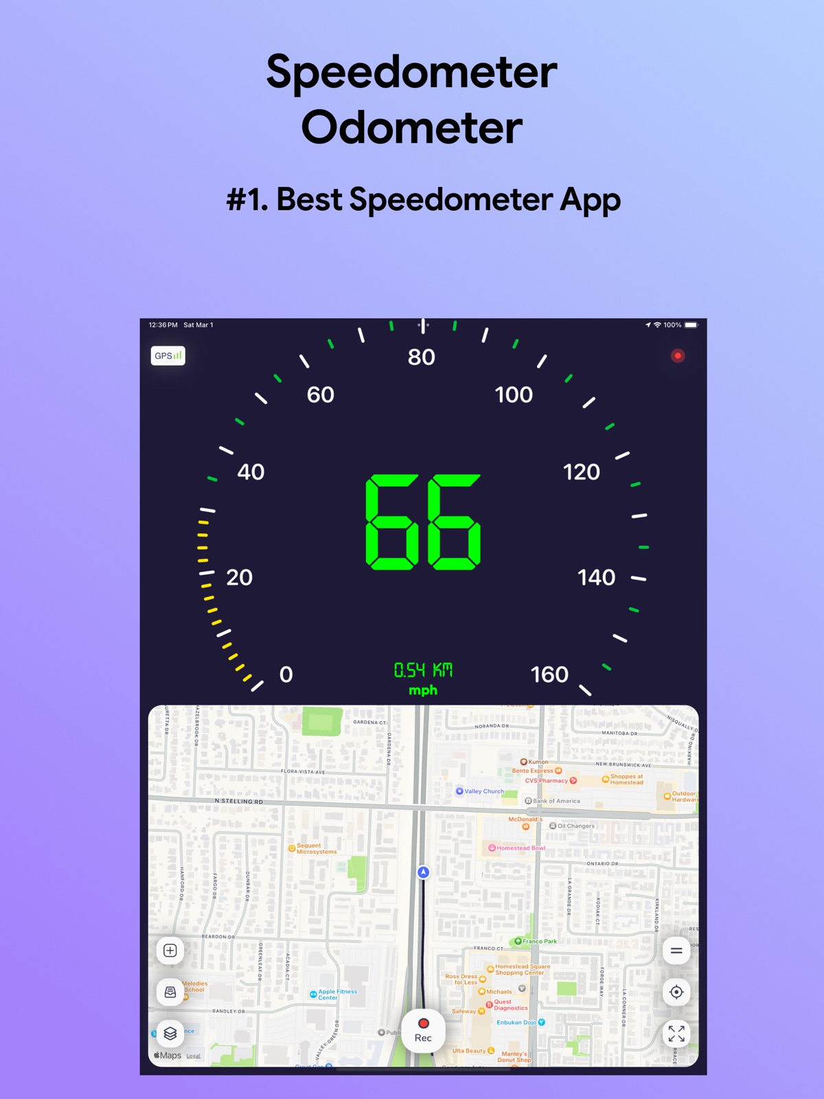 Odometer Miles Log Miter Track ipad screenshot 1