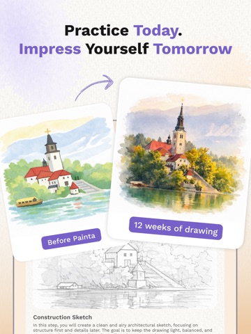 Painta - Learn How to Draw Art iPad screenshot