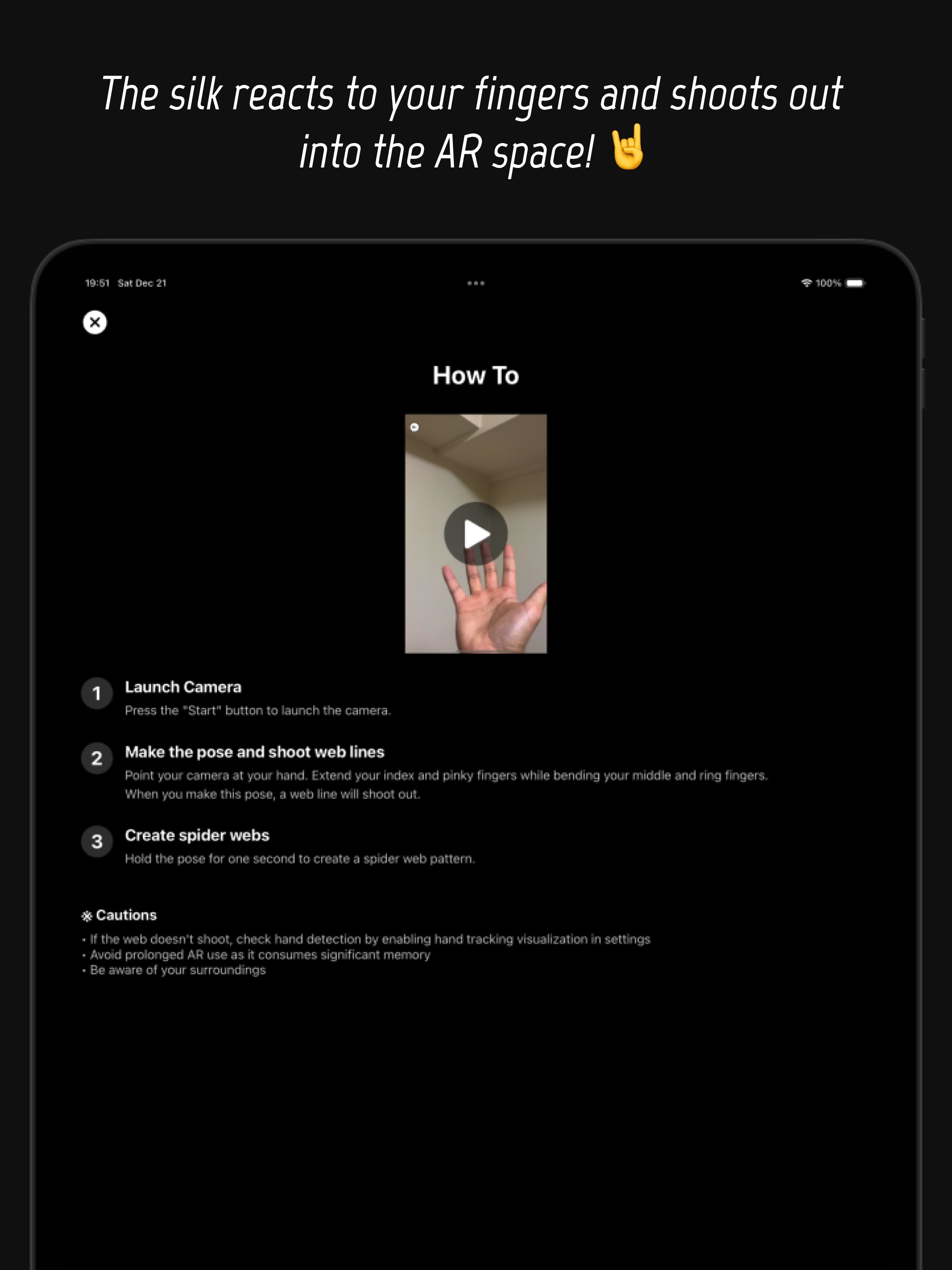 Spider Hand AR screenshot 5