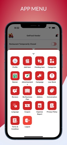 GetFood Vendor for Restaurants screenshot