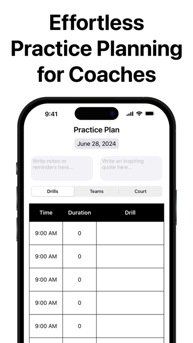 PracticePlanner - Coach Plan Screenshot