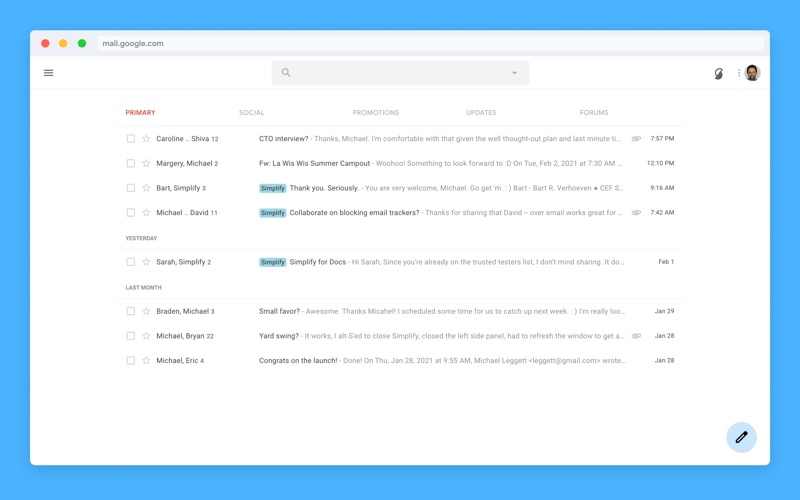 Screenshot #1 pour Simplify for Gmail