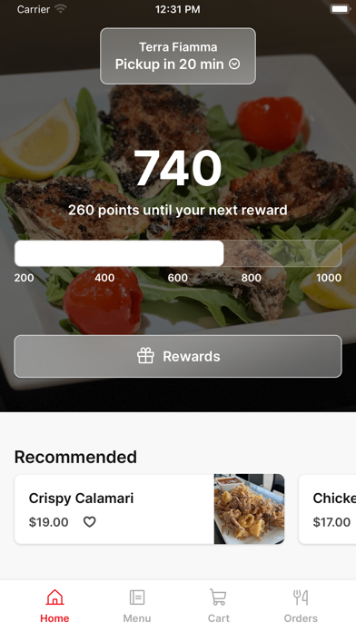 Terra Fiamma iPhone screenshot 1 - Food & Drink app