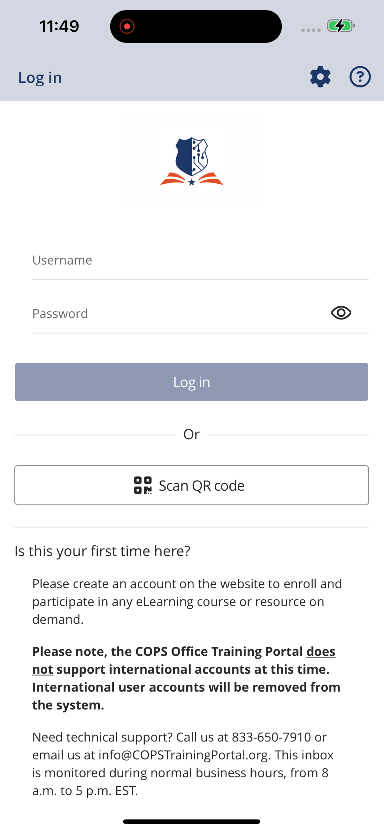 COPS Training Portal Mobile