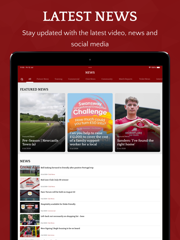 Crewe Alexandra FC iPad screenshot 3 - Sports app
