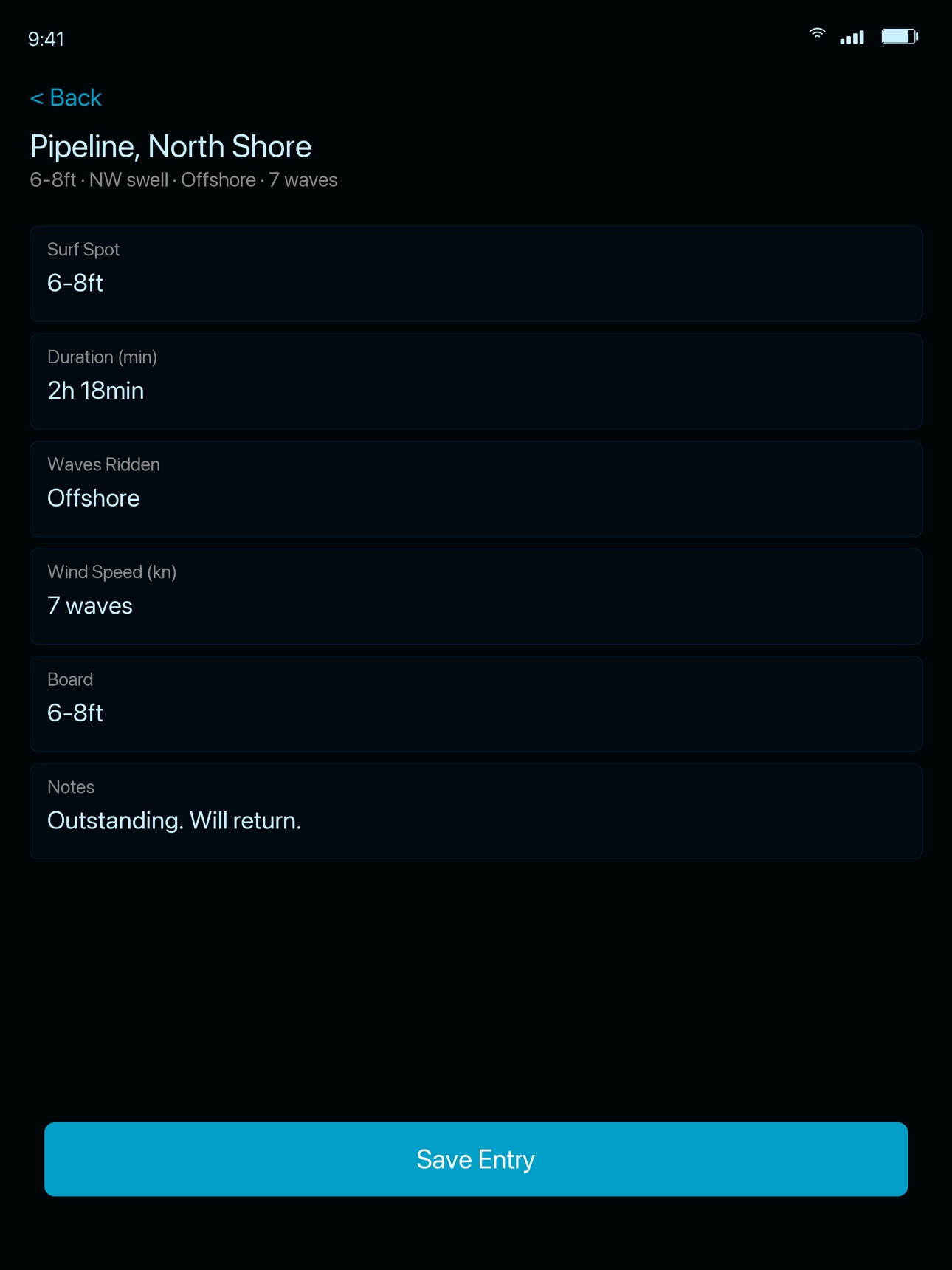 Screenshot 5 of SurfLog - Wave Tracker