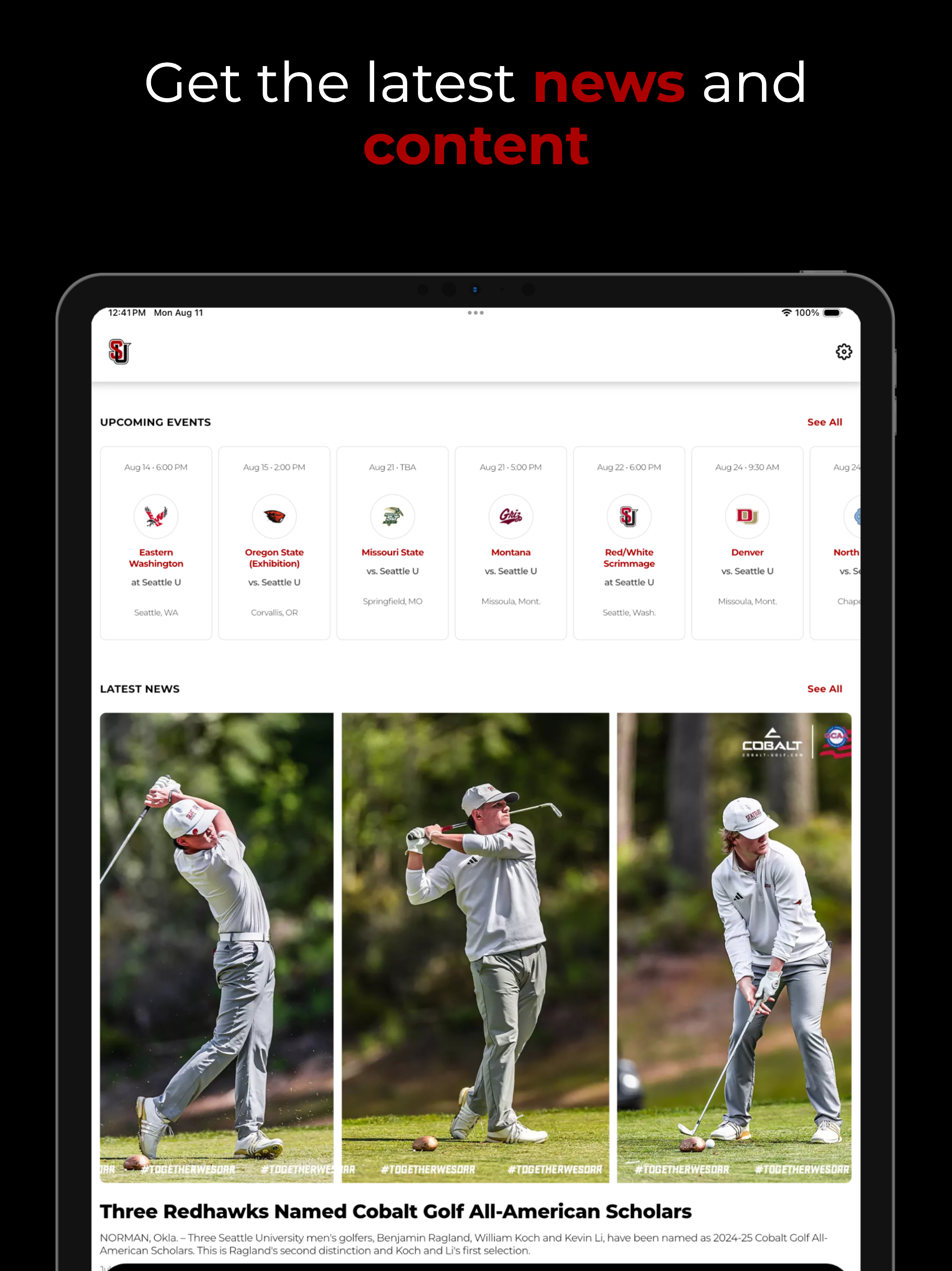 Seattle U Athletics screenshot 5