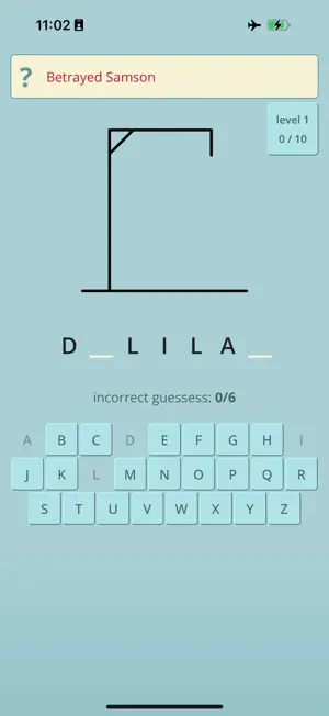 Super Bible Hangman screenshot 2