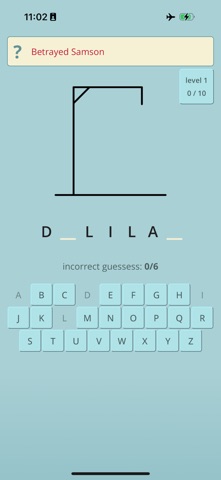 Super Bible Hangman Screenshot 2 of 4