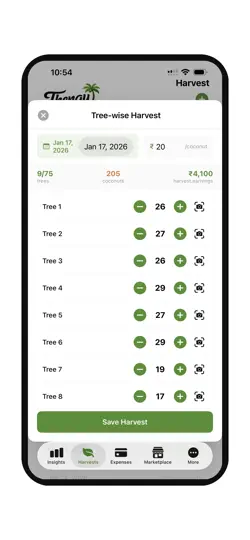 Captura de pantalla de Thengu: Coconut Farm Tracker en iPhone 4