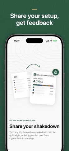 Pack: Ultralight Gear List screenshot 5