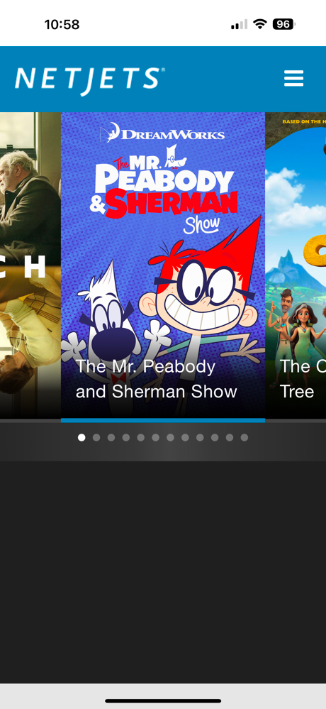 NetJets IFE screenshot 5
