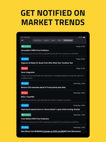Crypto AI: Market Insights iPad screenshot