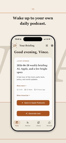 ClawCast: Newsletter Podcast iPhone screenshot